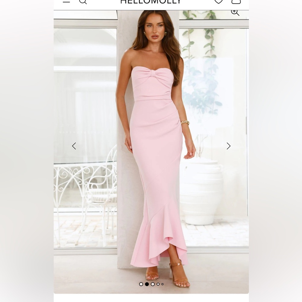 Hello Molly Luxe Reverie Strapless Maxi Dress - Pink